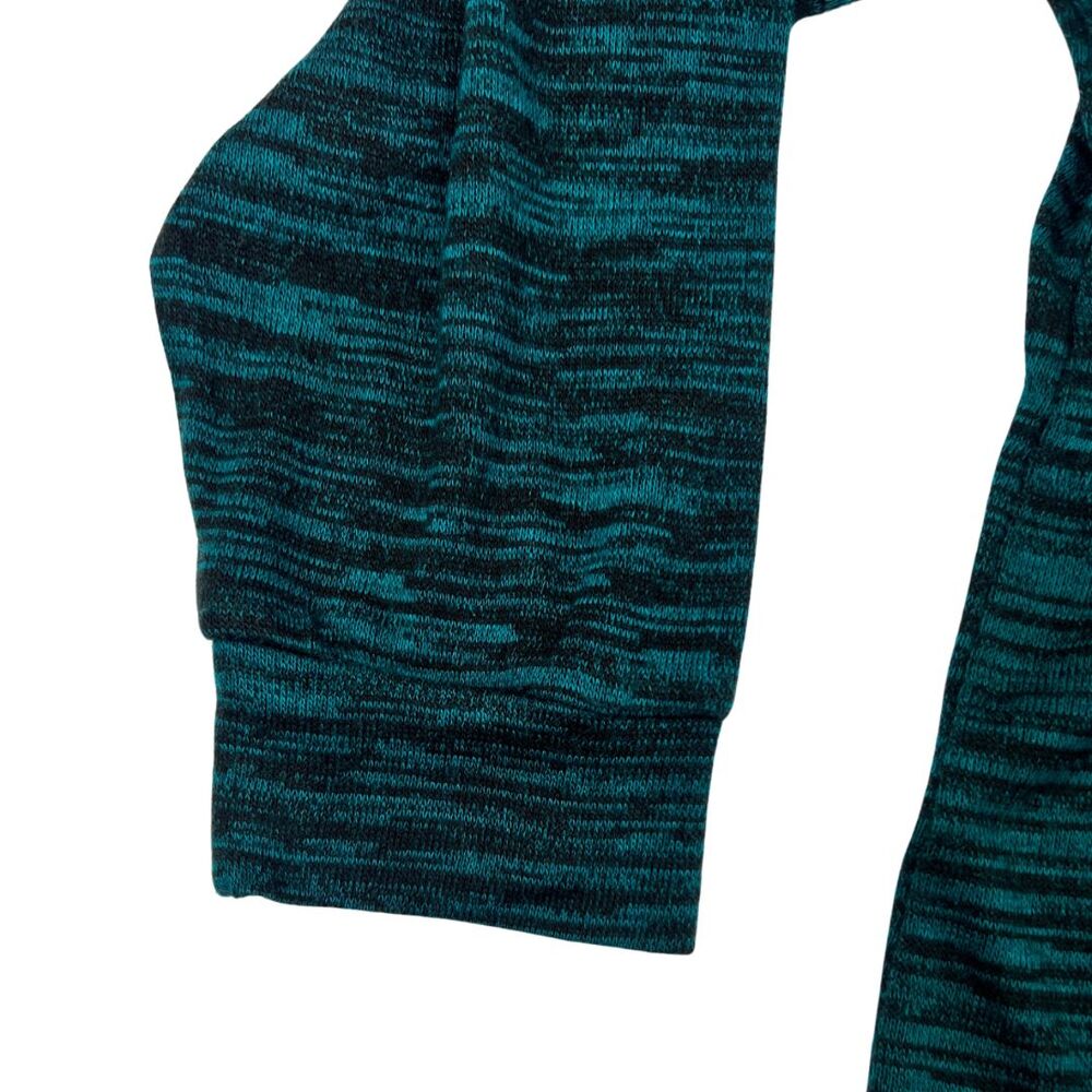 Massini Top Womens 3X Teal Cowl Neck Heathered Relaxed Fit Casual Soft Sweater - Picture 7 of 9